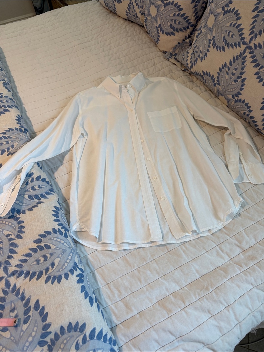 Equipment White  Button-Down Shirt M